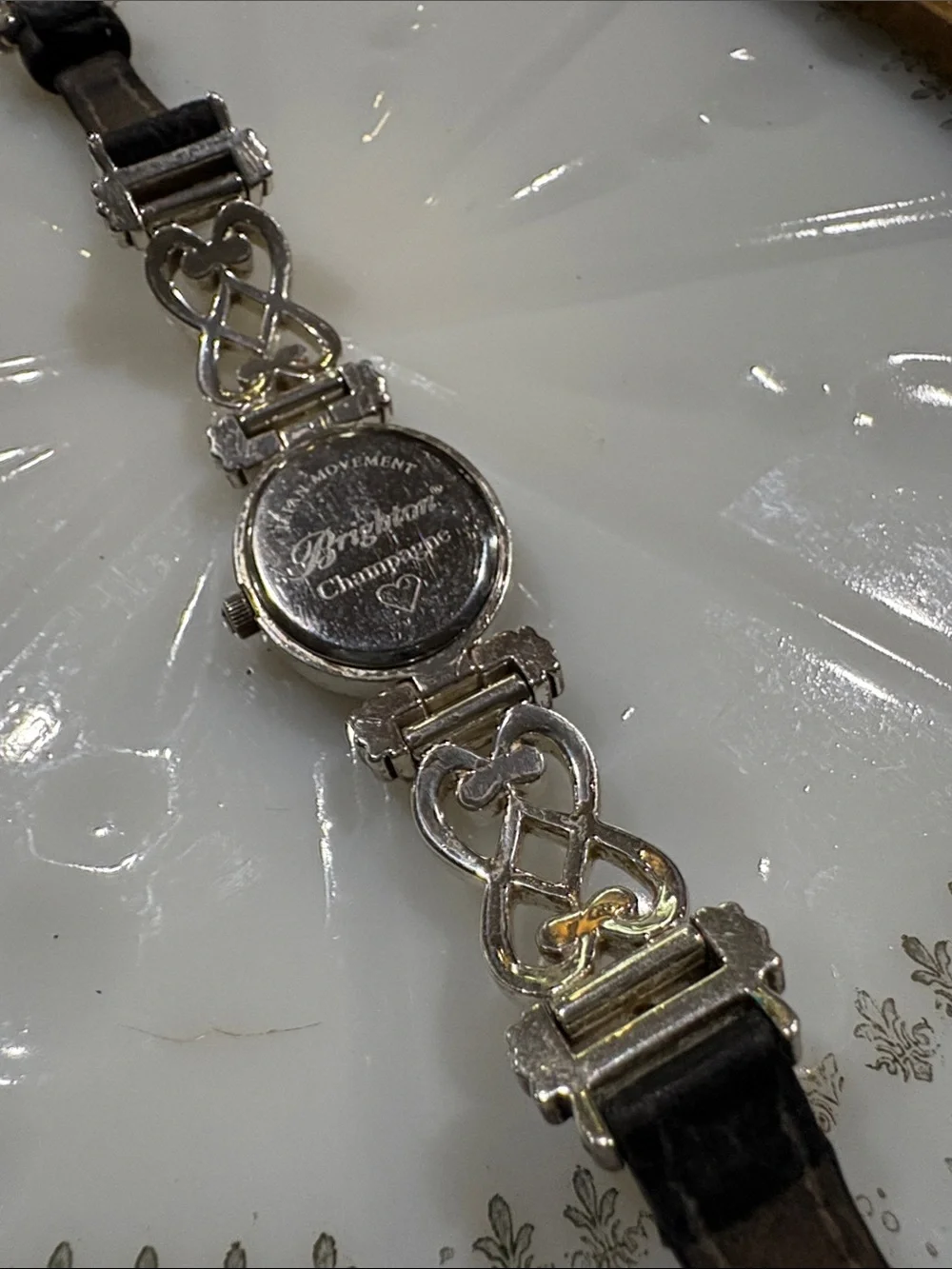 Brighton Champagne Silver and Gold Two-Tone Bracelet Watch leather